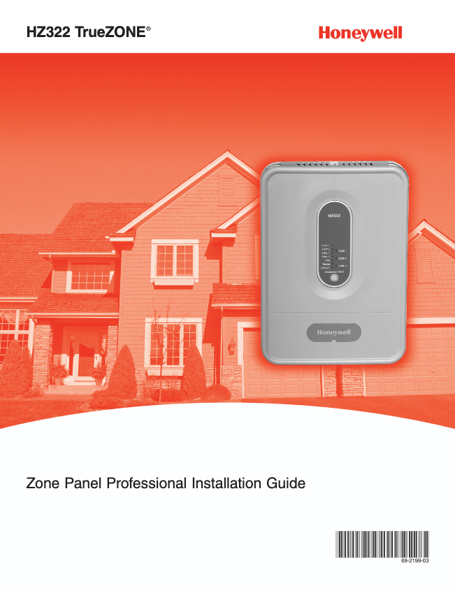 Honeywell HZ322 TrueZONE Zone Panel Professional Installation Guide