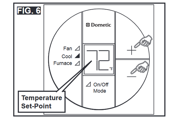 DOMETIC 3316155 Temperature Set Point