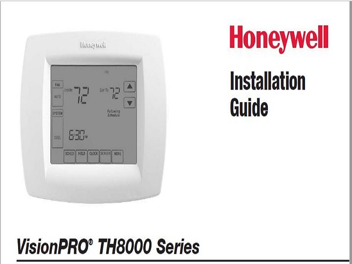 Honeywell VisionPRO TH8000 Series