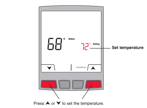 honeywell econnect tl9160ar Setting Temperature