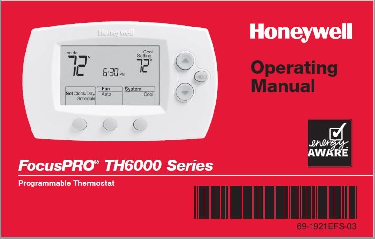 HONEYWELL FOCUSPRO TH6000 SERIES