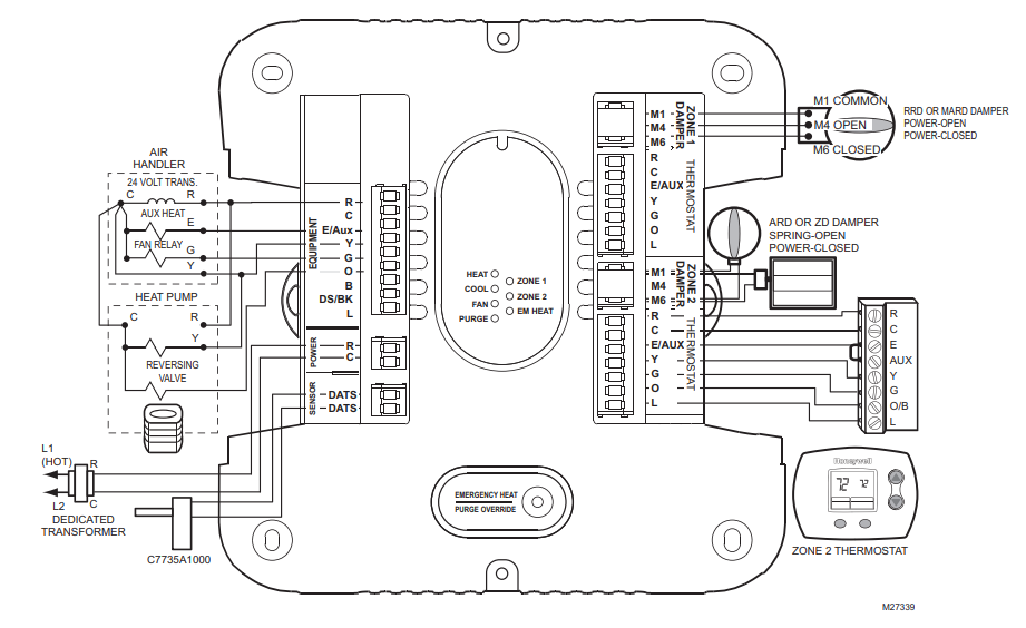 honeywell hz221 truezone Installation