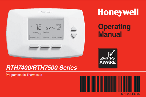 Honeywell RTH7400/RTH7500 Series