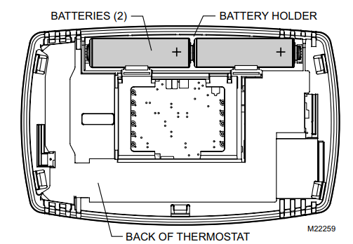 honeywell rth7500d installation Battery