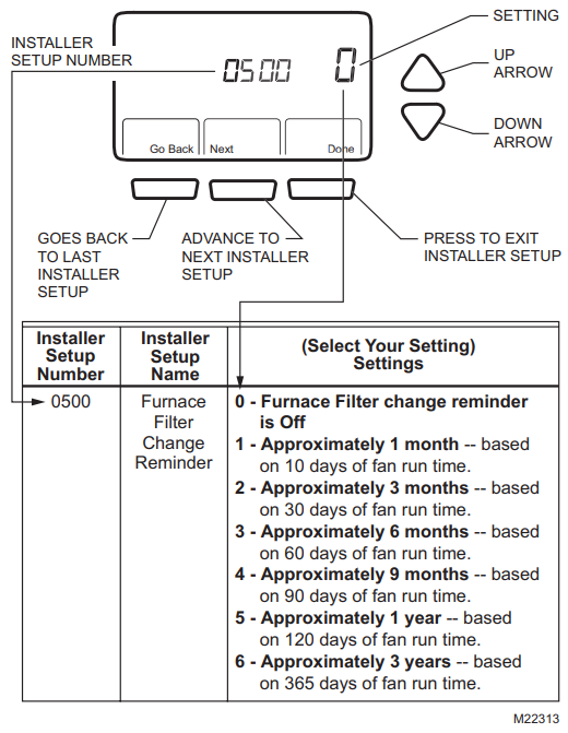 honeywell rth7500d installer setup