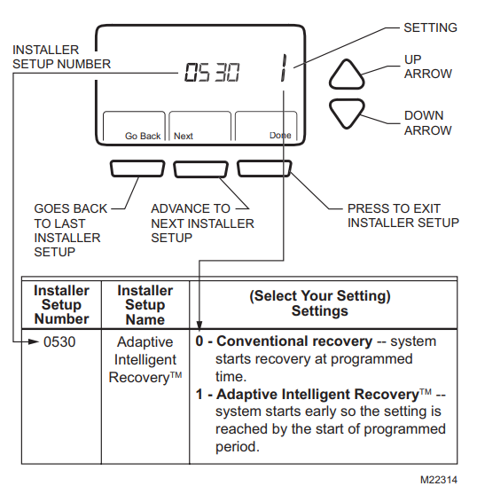 honeywell rth7500d installer setup