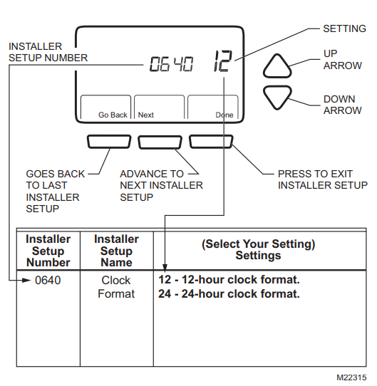 honeywell rth7500d installer setup