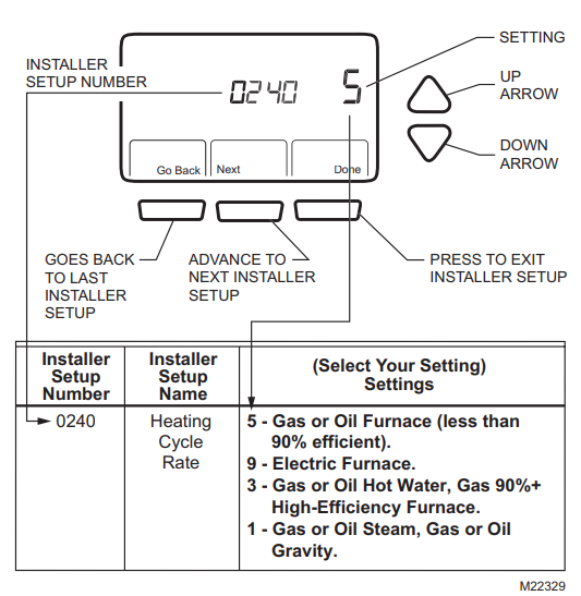 honeywell rth7500d installer setup