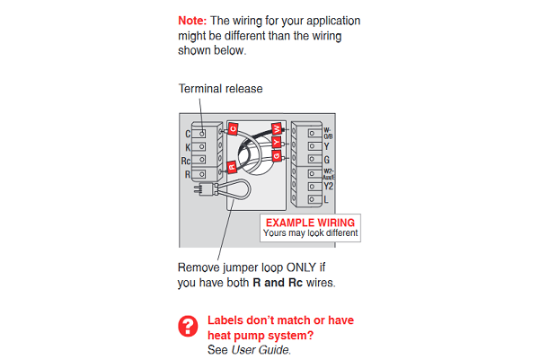 Honeywell RTH9590 Connect wires