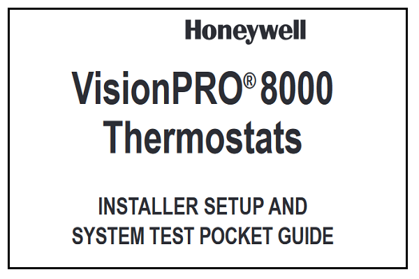 Honeywell VisionPRO 8000 Installer