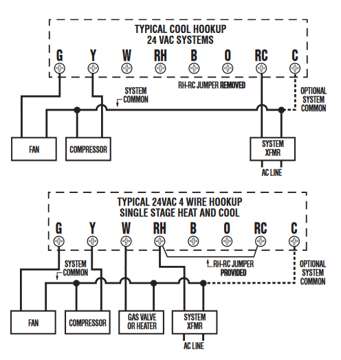 LUX PSP511A PSP511LA Wiring