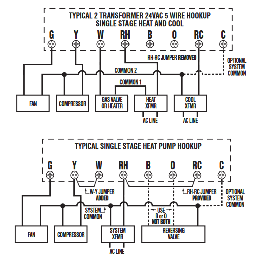 LUX PSP511A PSP511LA Wiring
