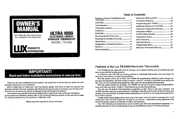 LUX TX1000