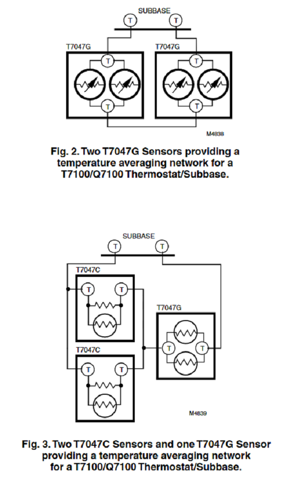 Q7100A,C,D THERMOSTAT SUBBASES 2