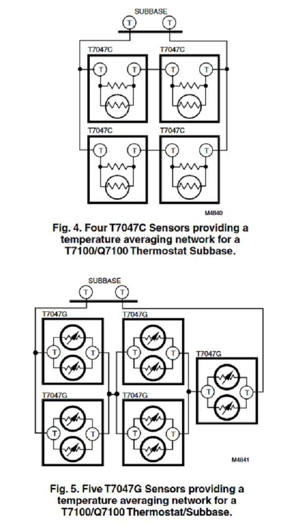 Q7100A,C,D THERMOSTAT SUBBASES 3