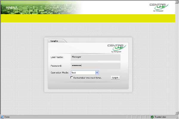 START Honeywell ARENA Login